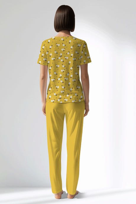 Woman Polyviscon Solaria Pocket Detail Pyjama Set - ROTASYON - Image 3