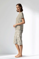 Woman Polyviscon Sprig Capri Set - 14-1107 - Image 2