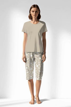 Woman Polyviscon Sprig Capri Set - 14-1107 - Image 3
