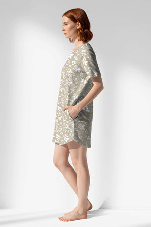 Woman Polyviscon Sprig Pocket Detail Tunic - ROTASYON - Image 2