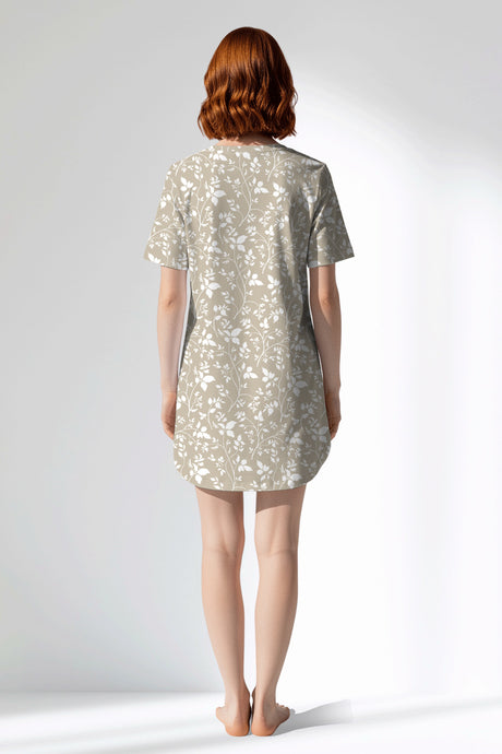 Woman Polyviscon Sprig Pocket Detail Tunic - ROTASYON - Image 3