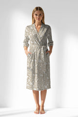 Woman Polyviscon Sprig Dressing Gown - ROTASYON - Image 1