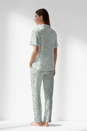 Woman Polyviscon Vanilla Buttoned Pyjama Set - B-ROTASYON - Image 3