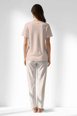 Woman Polyviscon Vanilla Pyjama Set - SOFT PINK - Image 3