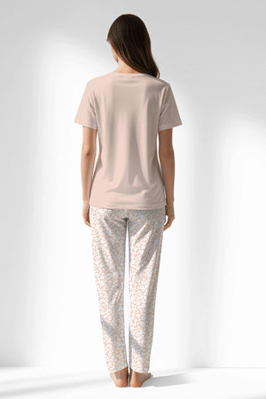 Woman Polyviscon Vanilla Pyjama Set - SOFT PINK - Image 3