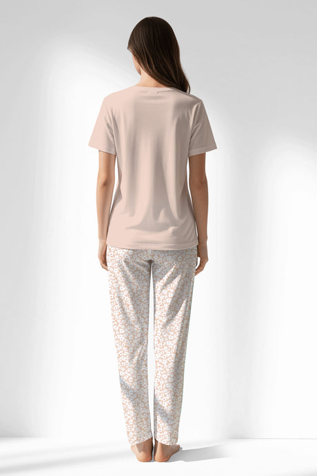 Woman Polyviscon Vanilla Pyjama Set - SOFT PINK - Image 3
