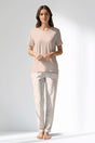 Woman Polyviscon Vanilla Pyjama Set - SOFT PINK - Image 1