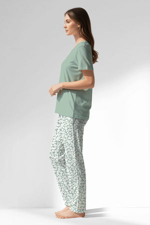 Woman Polyviscon Vanilla Pyjama Set - B-AQUA FOAM - Image 2