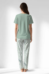 Woman Polyviscon Vanilla Pyjama Set - B-AQUA FOAM - Image 3