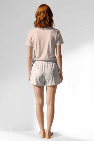 Woman Polyviscon Vanilla Short Set - SOFT PINK - Image 3