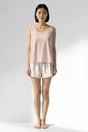 Woman Polyviscon Vanilla Thick Strap Short Set - SOFT PINK - Image 1