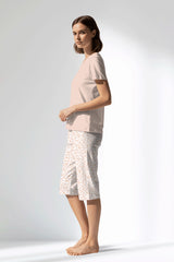 Woman Polyviscon Vanilla Capri Set - AQUA FOAM - Image 2