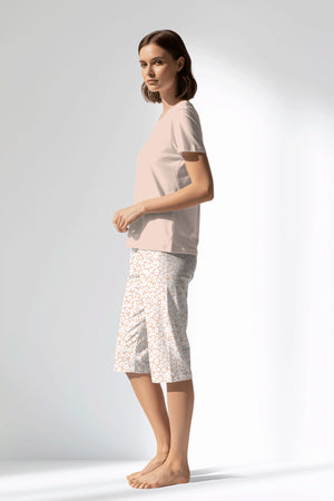 Woman Polyviscon Vanilla Capri Set - AQUA FOAM - Image 2