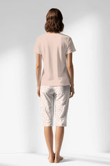 Woman Polyviscon Vanilla Capri Set - AQUA FOAM - Image 1