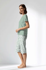 Woman Polyviscon Vanilla Capri Set - B-SOFT PINK - Image 2