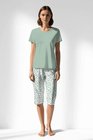 Woman Polyviscon Vanilla Capri Set - B-SOFT PINK - Image 3