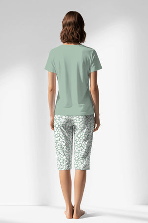 Woman Polyviscon Vanilla Capri Set - B-SOFT PINK - Image 1