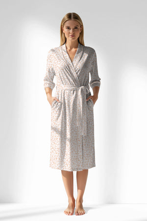 Woman Polyviscon Vanilla Dressing Gown - ROTASYON - Image 1