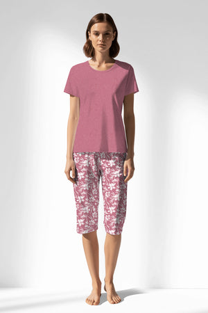 Woman Polyviscon Affection Capri Set - WILD ROSE - Image 3