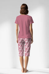 Woman Polyviscon Affection Capri Set - WILD ROSE - Image 1