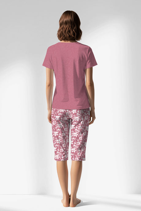 Woman Polyviscon Affection Capri Set - WILD ROSE - Image 1