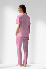 Woman Polyviscon TrueBliss Buttoned Pyjama Set - ROTASYON - Image 3