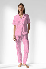 Woman Polyviscon TrueBliss Buttoned Pyjama Set - ROTASYON - Image 1