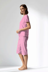 Woman Polyviscon TrueBliss Capri Set - PINK - Image 2
