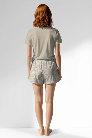 Woman Polyviscon Lunafleur Short Set - 14-1107 - Image 3