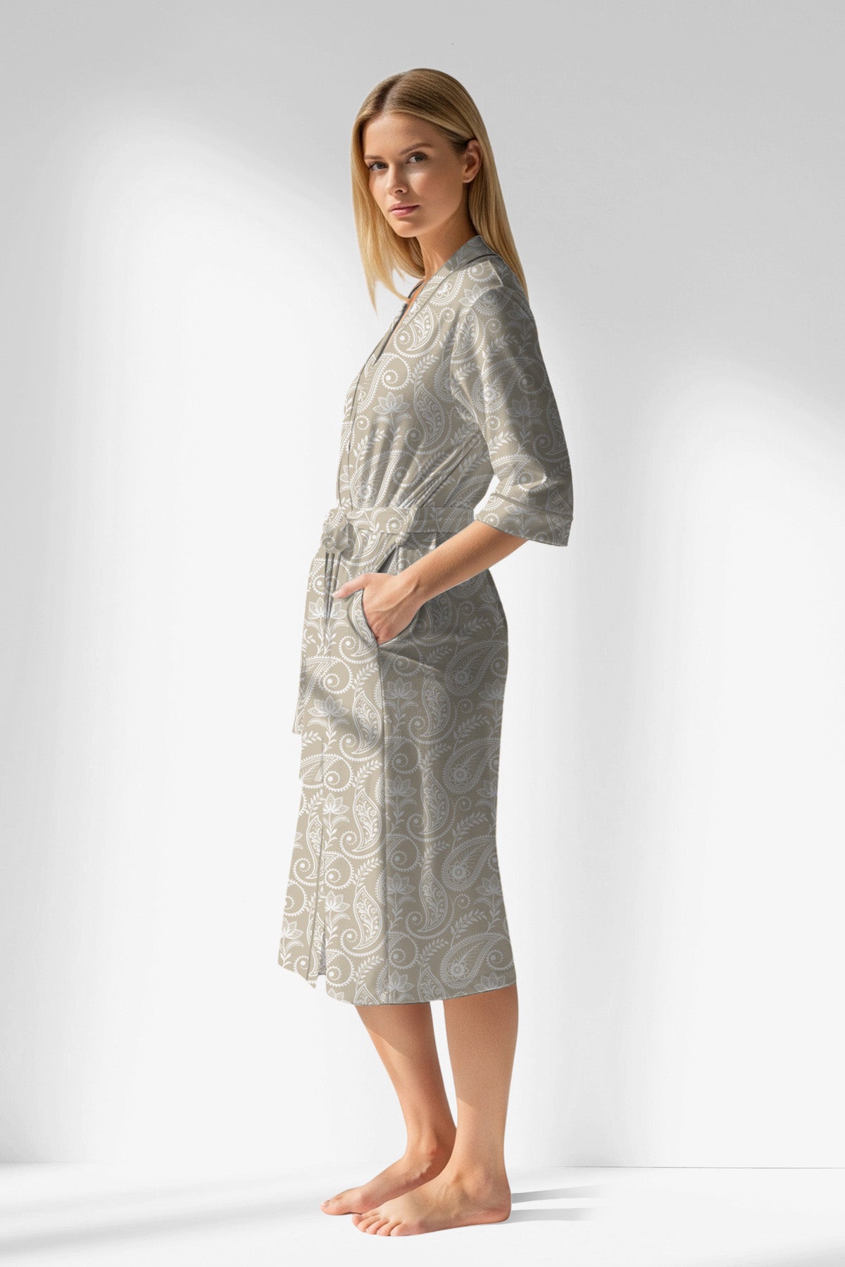 Woman Polyviscon Lunafleur Dressing Gown - ROTASYON - Image 2