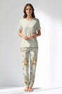 Woman Polyviscon Magnolia Pyjama Set - METRAJ ZEMIN - Image 1