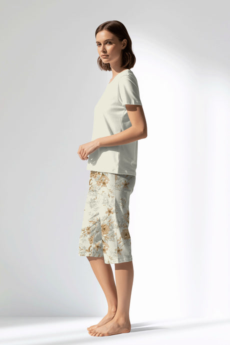 Woman Polyviscon Magnolia Capri Set - METRAJ ZEMIN - Image 2