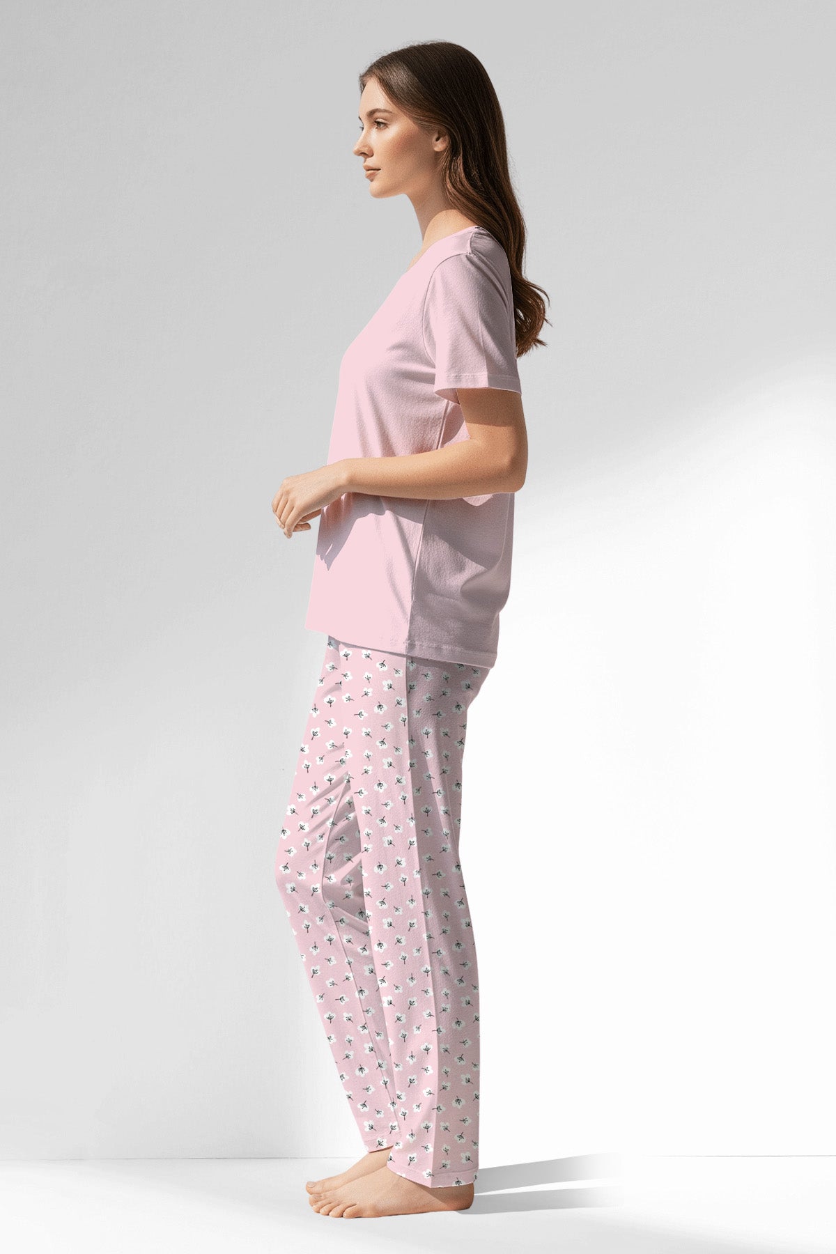 Woman Polyviscon Cloud Pyjama Set - 12-2906 - Image 2