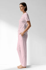 Woman Polyviscon Cloud Pocket Detail Pyjama Set - ROTASYON - Image 2