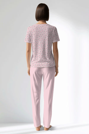 Woman Polyviscon Cloud Pocket Detail Pyjama Set - ROTASYON - Image 3