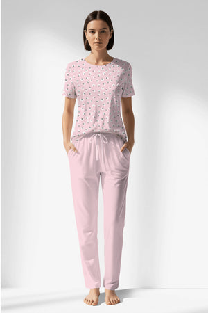 Woman Polyviscon Cloud Pocket Detail Pyjama Set - ROTASYON - Image 1