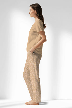 Woman Polyviscon SoftEcho Drop Collar Pyjama Set - 14-1122 - Image 2