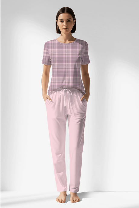 Woman Polyviscon TidyPatch Pocket Detail Pyjama Set - ROTASYON - Image 1