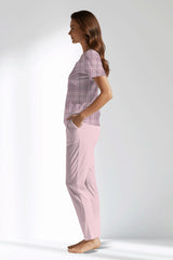 Woman Polyviscon TidyPatch Buttoned Collar Pyjama Set - ROTASYON - Image 2