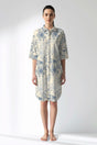 Woman Polyviscon Bluetile Shirt Tunic - ROTASYON - Image 1