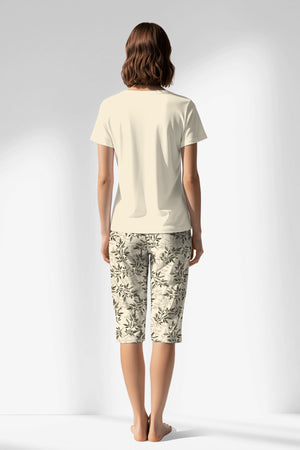 Woman Polyviscon DuskFlora Capri Set - METRAJ ZEMIN - Image 1