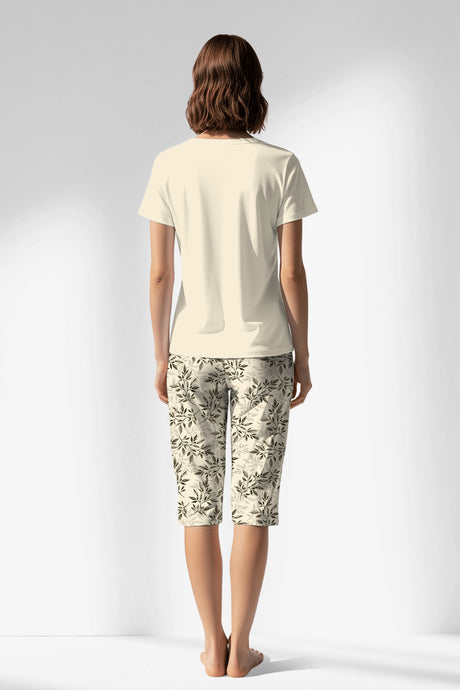 Woman Polyviscon DuskFlora Capri Set - METRAJ ZEMIN - Image 1