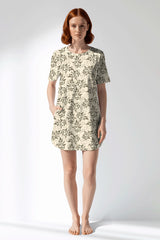 Woman Polyviscon DuskFlora Pocket Detail Tunic - ROTASYON - Image 1