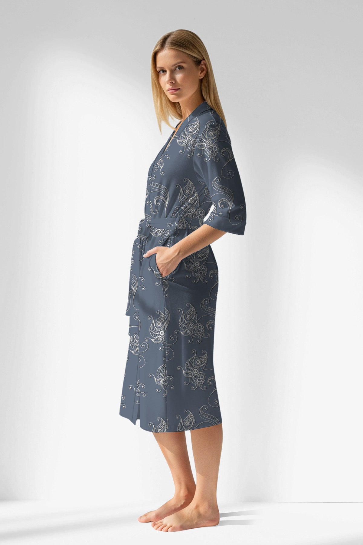 Woman Polyviscon Liliora Dressing Gown - ROTASYON - Image 2