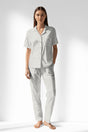 Woman Polyviscon InkWave Buttoned Pyjama Set - ROTASYON - Image 1