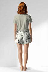 Woman Polyviscon Armonelle Short Set - METRAJ ZEMIN - Image 3