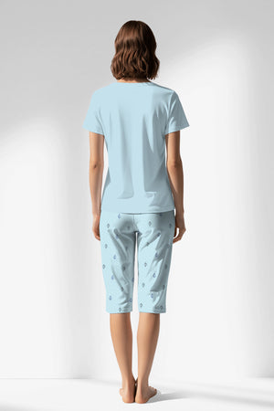 Woman Polyviscon Arvelin Capri Set - METRAJ ZEMIN - Image 3