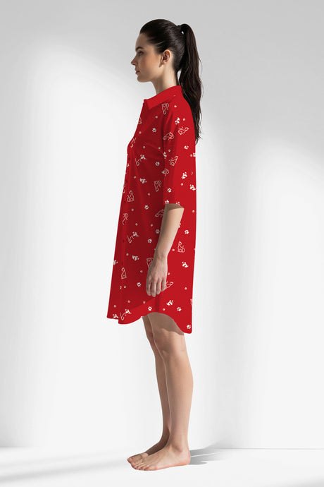 Woman Polyviscon Catty Shirt Tunic - ROTASYON - Image 2