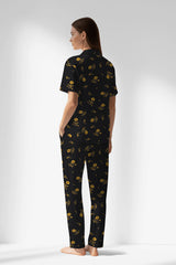Woman Polyviscon Floryn Buttoned Pyjama Set - ROTASYON - Image 3