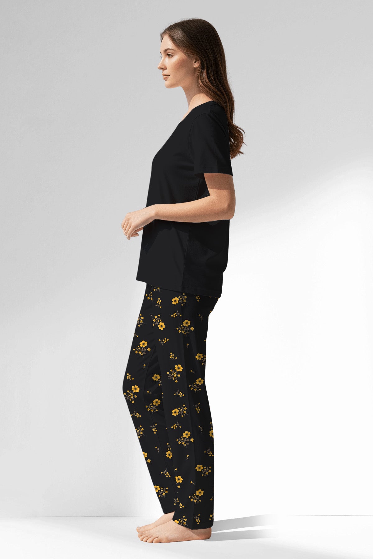 Woman Polyviscon Floryn Pyjama Set - METRAJ ZEMIN - Image 2